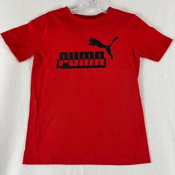 Puma Other - Puma Red Short Sleeve Logo Boys T-shirt  Size M/ 10-12